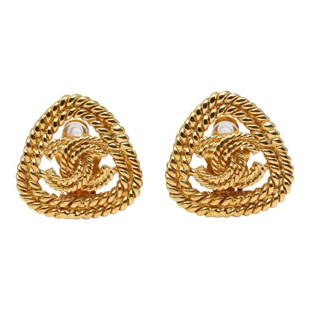 CHANEL Gold Logo Earrings - Picture 2 of 7